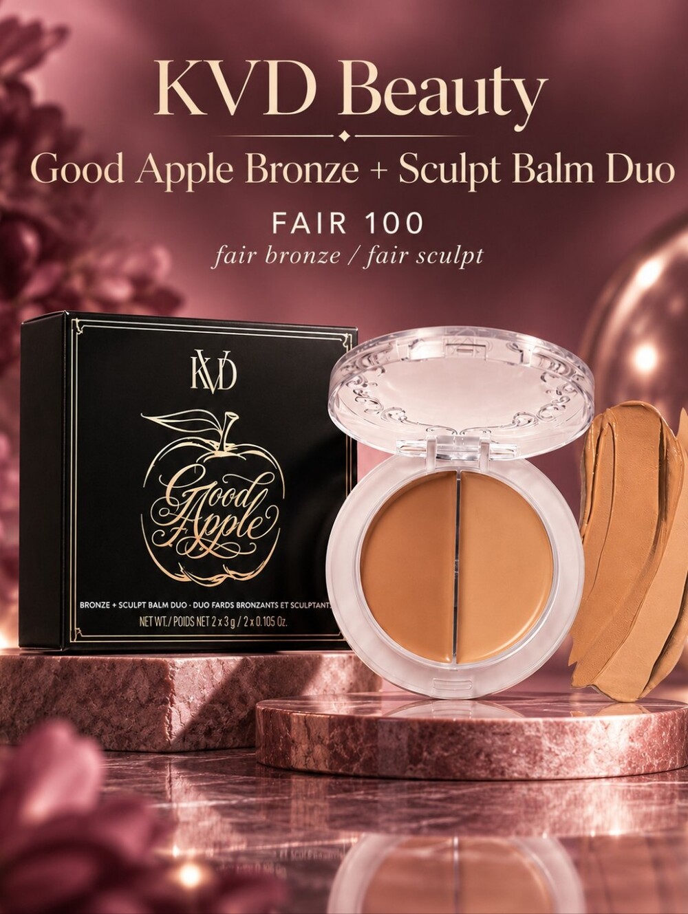 KVD Beauty Good Apple Bronze + Sculpt Balm Duo – Fair 100